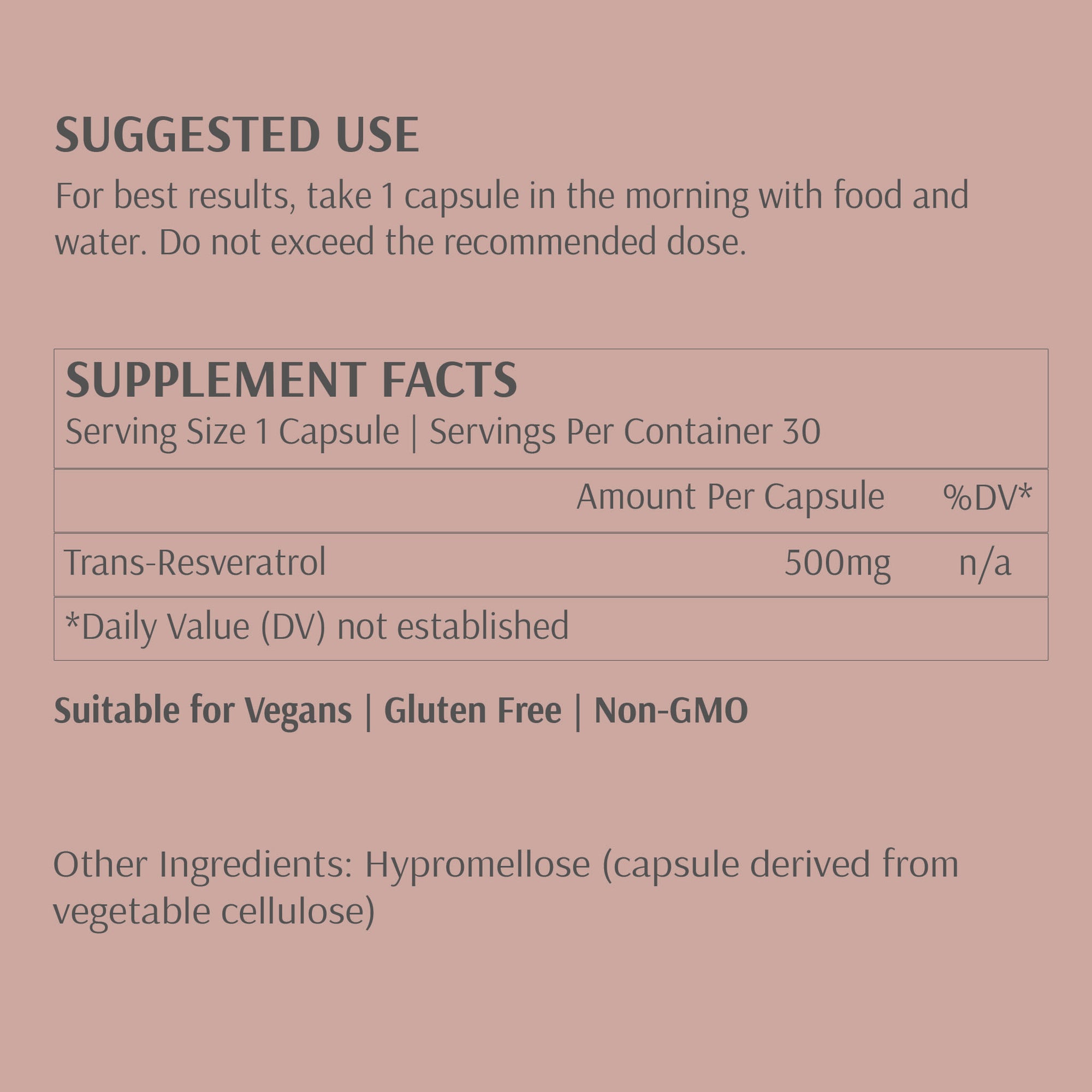 Resveratrol 500mg | Envivo Biotics